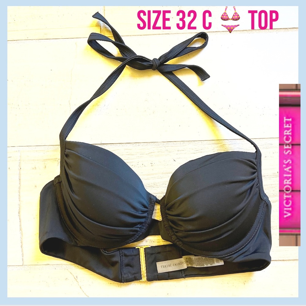 VICTORIA'S SECRET Bikini Top black womens 32C